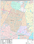 Mount Vernon  Wall Map Premium Style